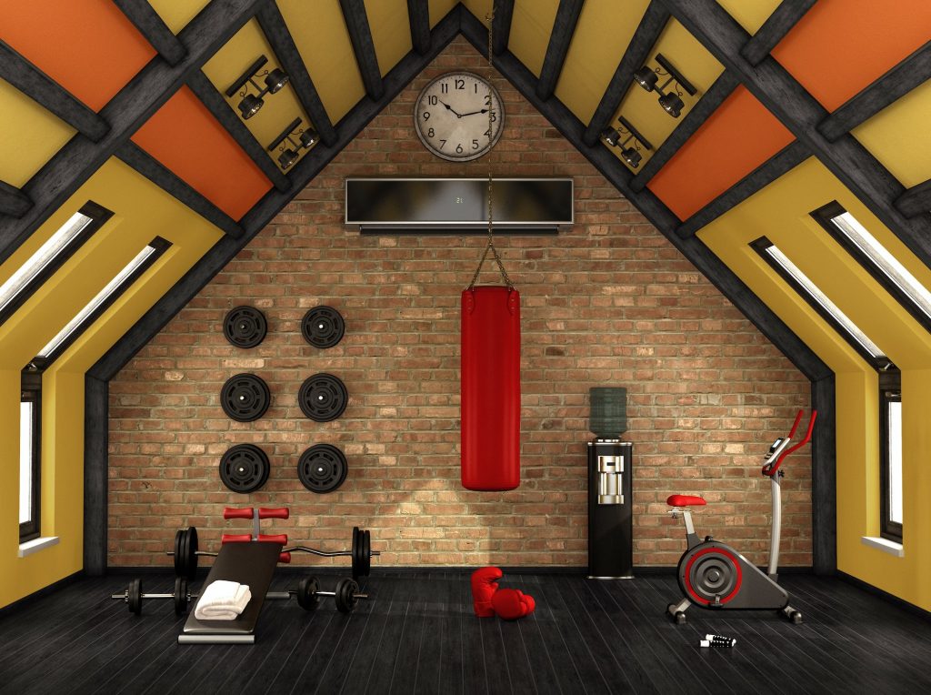 Home gym in the mansard